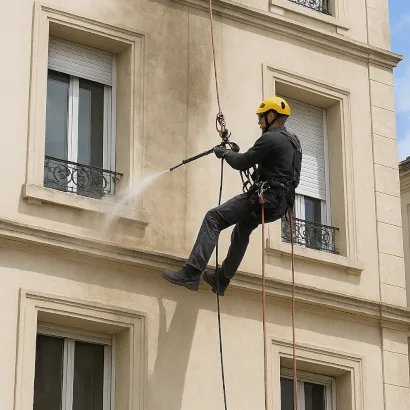 Nettoyage et entretien de toiture en hauteur